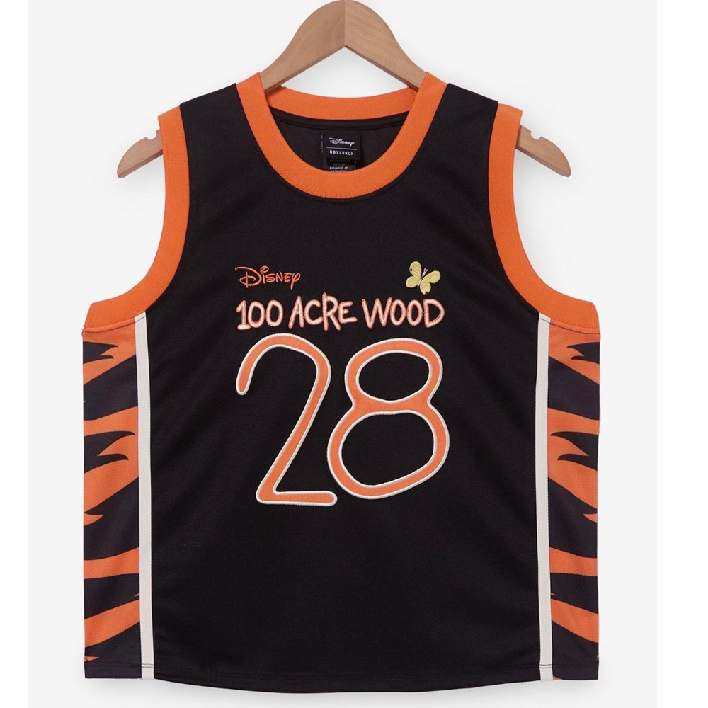 Disney Winnie the Pooh TIGGER 100 Acre Woods Basketball Jersey Small NWT